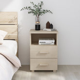 Bedside Cabinet HAMAR Dark Grey 40x35x62 cm Solid Wood Pine